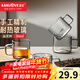 金灶（KAMJOVE）玻璃水杯新款茶杯品茗杯帶把手玻璃杯家用套裝小茶杯花茶杯 K-101H灰色 50ml 4只