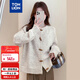 唐獅（TonLion）2025秋季女圓領(lǐng)復古簡(jiǎn)約牛角扣開(kāi)衫百搭韓版休閑時(shí)尚外套