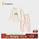 童泰（TONGTAI）寶寶秋衣套裝春秋季純棉嬰兒衣服兒童睡衣秋褲家居服粉色120cm