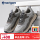 納維凱爾（Navigare）意大利小帆船春季新款透氣增高防滑輕便潮流男鞋老爹鞋休閑運動(dòng)鞋 灰色【加絨款】 適合 -3℃-10℃ 41 (255mm)
