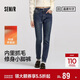 森馬（Semir）森柔|牛仔褲女冬季修身抓毛小腳褲顯瘦休閑潮流長(cháng)褲103724124010