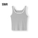 森馬（Semir）背心女夏短款U領(lǐng)涼感緊身無(wú)袖撞色內搭氣質(zhì)疊穿上衣101325102001