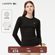 LACOSTE法國鱷魚(yú)女裝25秋冬純色圓領(lǐng)修身正肩T恤打底衫|TF1692 031/黑色 S 36