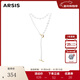 Arsis純真年代復古OT扣長(cháng)項鏈法式原創(chuàng  )時(shí)尚簡(jiǎn)約項鏈毛衣鏈送女友禮物 復古OT扣長(cháng)項鏈