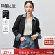 尚都比拉2025年春秋新款休閑氣質(zhì)西裝外套女職業(yè)通勤面試小西服 黑色 XL