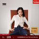 Levi's李維斯女士修身顯瘦簡(jiǎn)約休閑隨搭時(shí)尚小資ins風(fēng)純色長(cháng)袖T恤 奶油白 0018P-0002 S