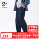 金利來(lái)（Goldlion）g+男士牛仔褲春秋潮流寬松闊腿褲美式休閑長(cháng)褲新復古回潮 95-藏藍色 L