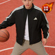 阿迪達斯（adidas）外套男士2026春季新款運動(dòng)服保暖防風(fēng)上衣立領(lǐng)棒球服夾克KR2519 KR2517黑色 內里加絨 L