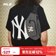 MLB胸包復古老花腰包休閑戶(hù)外斜挎包禮物元旦送女友3AHSM051N
