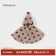 babylove嬰兒舒棉絨斗篷秋秋冬季寶寶外出保暖外套毛絨披肩愛(ài)心連帽披風(fēng)