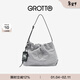 GROTTO個(gè)樂(lè )新款梅普爾索普聯(lián)名垃圾袋羊皮小號復古個(gè)性單肩斜挎包 薄暮灰 S