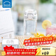 樂(lè )扣樂(lè )扣（LOCK&LOCK）人魚(yú)線(xiàn)塑料運動(dòng)水杯夏天便攜水壺帶刻度提手男女水杯子520ML白色