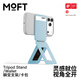 moft適用iphone17/16/Plus/Pro/Pro Max直播拍攝自拍磁吸多功能手機蘋(píng)果15/14支架三角無(wú)線(xiàn)充兼magsafe 冰霧藍（卡包款）
