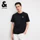 杰克·瓊斯（JACK&JONES） 男裝T恤潮流精致法斗犬刺繡舒適全棉簡約圓領(lǐng)短袖上衣226101051