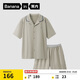 蕉內棉棉301H睡衣男士春夏翻領(lǐng)純棉短袖短褲家居服套裝情侶款居家服
