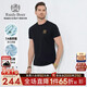 Raidy Boer/雷迪波爾【抑菌】2025年夏男鐳射亮片棉氨短袖T恤7061 黑色 L /175/50