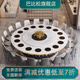 巴比松酒店餐桌大圓桌電動(dòng)巖板轉盤(pán)20人會(huì )所飯店包廂桌椅組合商用火鍋桌 1.6米電動(dòng)轉盤(pán)單桌（8人）