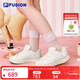 FILA FUSION斐樂(lè )潮牌女鞋新款厚底板鞋休閑松糕鞋小白鞋甜筒鞋 白棉花糖/豆腐白-MT 37.5