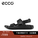 愛(ài)步（ECCO）涼鞋男 復古男士運動(dòng)涼鞋夏天勃肯沙灘休閑鞋男皮涼鞋 科摩500944 黑色50094401001 39
