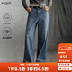 艾諾絲雅詩(shī)【商場(chǎng)同款】2025冬季新品復古丹寧純棉高腰直筒牛仔褲女40933286 牛仔蘭 S