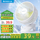 志高（CHIGO）USB小風(fēng)扇/電風(fēng)扇桌面/小電扇/小型臺扇辦公室宿舍床頭車(chē)載用廚房壁掛式迷你便攜充電式臺夾扇 熱賣(mài)【2000毫安-長(cháng)續航-3檔】