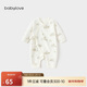 babylove新生兒連體衣春季純棉嬰兒衣服0-6個(gè)月初生兒寶寶三角哈衣秋裝