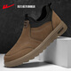回力（Warrior）官方一腳蹬男鞋秋冬季戶(hù)外運動(dòng)鞋男士舒適軟底老人鞋休閑鞋子男 棕色 42