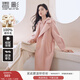 香影全羊毛粉色雙面呢大衣女2025秋冬新款呢子中長(cháng)高級感毛呢外套 粉紅 M