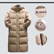 杰奧長(cháng)款羽絨服女2025新款加厚過(guò)膝極寒鵝絨服可脫卸帽外套商場(chǎng)同款 卡其色 3273#摩卡棕 2XL (180)