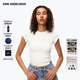 ANN ANDELMAN【明星同款】夾嘜圓領(lǐng)短袖修身T恤2025春夏新款 白色 S