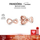 潘多拉（PANDORA）[新年禮物]閃亮永恒符號耳釘玫瑰金色精致小巧高級生日禮物送女友