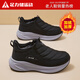 足力健老人鞋女冬季新款加絨保暖鞋軟底防寒鞋子中老年鞋9181 黑色 38