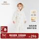 英氏（YEEHOO）【商場(chǎng)同款】嬰兒連體衣冬季加厚夾棉保暖嬰兒衣服女童新款 絨白 90cm （推薦1-2歲）