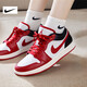 耐克（NIKE）休閑鞋aj女鞋2026春季新款AIR JORDAN 1 AJ1低幫籃球鞋運動(dòng)鞋 DC0774-160馬年限定新年款/黑-帆白-本命年紅色 36.5