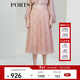 PORTS寶姿女裝夏季櫻粉色紗織半身裙長(cháng)裙LL9S009KCP002 玫瑰霧粉 S (4)