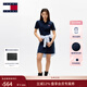 TOMMY JEANS【微彈顯瘦】25春夏新款女珠地棉氣質(zhì)運動(dòng)網(wǎng)球裙POLO連衣裙 藏青色C1G S