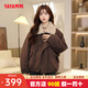 鴨鴨（YAYA）2025冬季新款女裝羽絨服時(shí)尚百搭保暖顯高顯瘦毛毛領(lǐng)高級感外套ZP 咖色 M
