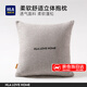 海瀾之家（HLA）抱枕靠枕靠墊夾腿腰靠午睡枕簡(jiǎn)約沙發(fā)床頭腰墊抱枕套汽車(chē)睡覺(jué)辦公 簡(jiǎn)約-深灰，45*45cm 45cm*45cm 含枕芯