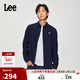 Lee標準版抓絨刺繡小Logo翻領(lǐng)男長(cháng)袖襯衫休閑潮流