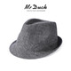 Mr DUCK100%亞麻禮帽 春秋四季款男士高端休閑紳士帽 復古英倫時(shí)尚爵士帽 千鳥(niǎo)中灰-MS226269（輕盈透氣） M（適合56-58cm頭圍）