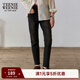 Teenie Weenie小熊復古牛仔褲長(cháng)褲小腳褲黑色高腰簡(jiǎn)約風(fēng)鉛筆褲女士 黑色 L (170)