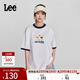 Lee經(jīng)典字母印花Logo圖案日常圓領(lǐng)印花男士短袖T恤上衣休閑潮流 白色（尺碼偏大，拍小一碼） M