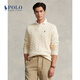 Polo Ralph Lauren 拉夫勞倫 男裝 經(jīng)典款絞花編結棉質(zhì)針織毛衣RL13138 101-白色 M 偏大