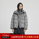 PRICH【匈牙利鴨絨】連帽蓬松羽絨服冬季新款保暖通勤外套女 15灰色 M 160