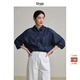 旅途原品ltyp 極簡(jiǎn)藍色牛仔長(cháng)袖襯衫上衣女春季 文藝休閑百搭襯衣 丹寧藍 現貨 M