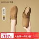 西遇（Westlink）勃肯鞋女2025新款春秋百搭博肯女鞋平底包頭半拖鞋 深棕色 （預售20天） 37