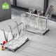 帥仕（shuaishi）不銹鋼瀝水杯架子置物架玻璃杯架倒掛茶杯紅酒杯架客廳杯子架托盤(pán)