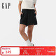 蓋璞女裝2025夏季新款印花logo抽繩松緊腰針織短褲休閑寬松766095