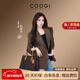 COOGI包包輕奢品牌女士包斜挎手提包托特包女生日情人節禮物送女友老婆 咖色【精美禮盒+禮袋】