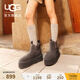 UGG秋季女士休閑舒適純色厚底雪地靴煙囪時(shí)尚切爾西短靴 1134526 GREY | 灰色 37
